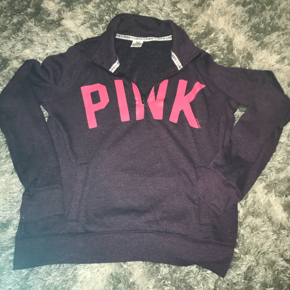 NWOT pink victoria’s secret half zip